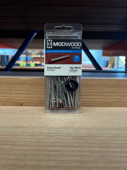 Modwood Decking Screws 10g x 65mm (Fire Bricks)