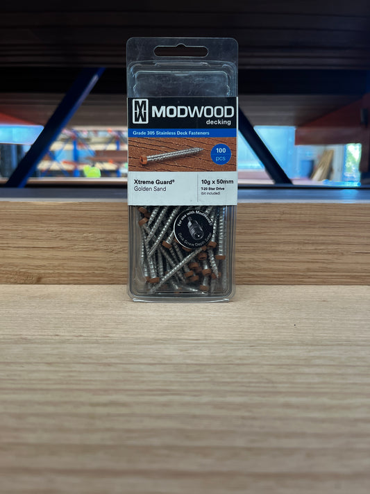 Modwood Decking Screws 10g x 65mm (Golden Sand)