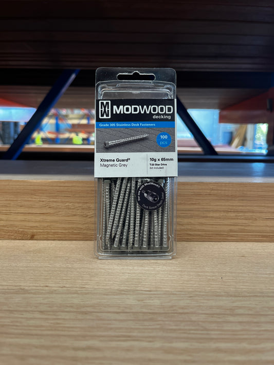 Modwood Decking Screws 10g x 65mm (Magnetic Grey)